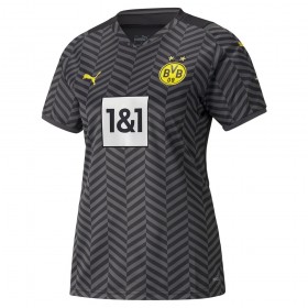 Jalkapallo Pelipaidat Borussia Dortmund Naisten Vieraspaita 2021-2022 Lyhythihainen
